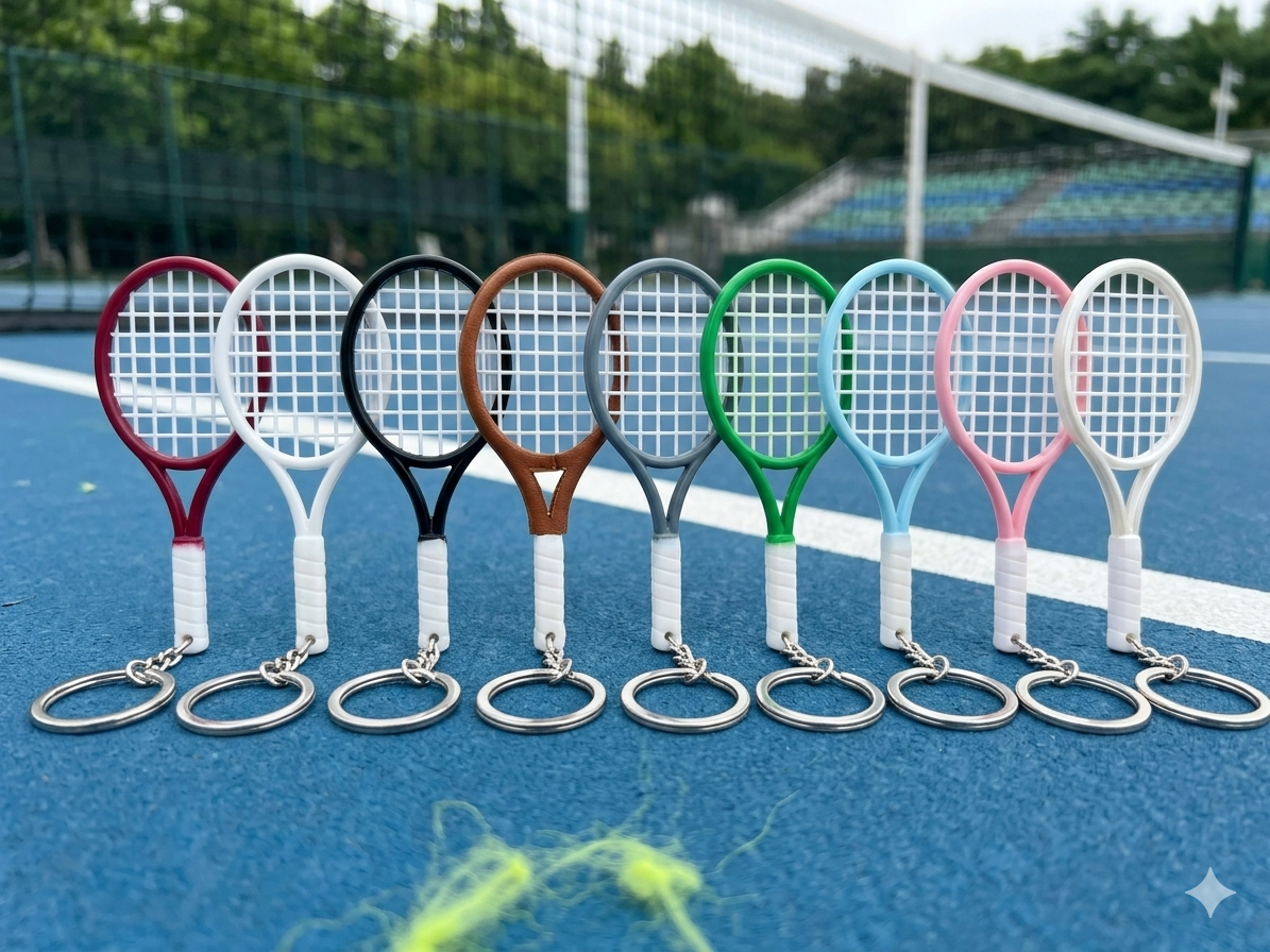 Mini Tenis Raketi Anahtarlık